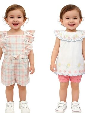 LITTLE ME 3 Pc Dresswear Set Pink 9 Month
